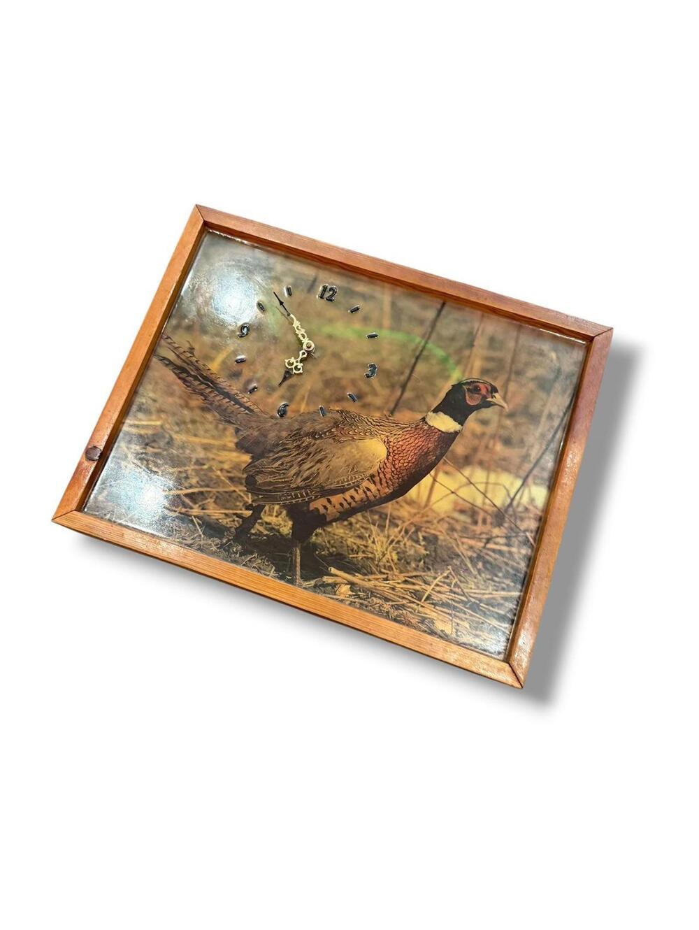 Large Vintage Pheasant Frame Clock *Untested*